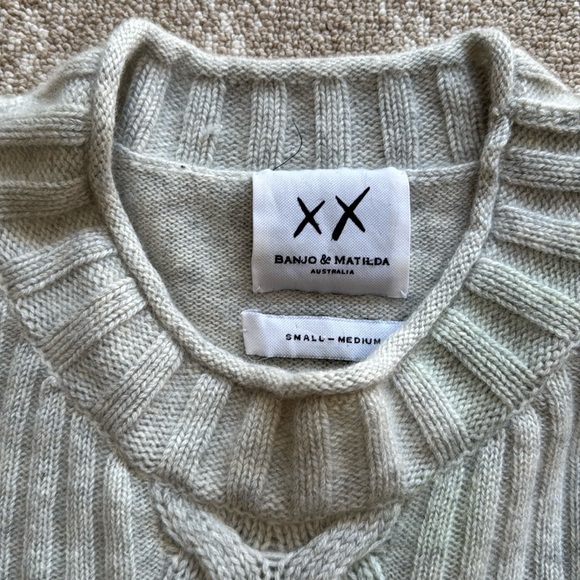 Banjo and Matilda cable sweater CASHMERE 50% OFF - Picture 3 of 13